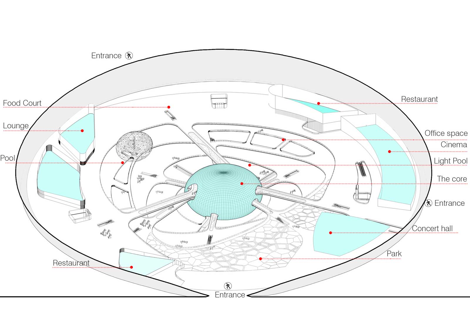 Concept board, close view – urban NODE, Beijing, CHINA