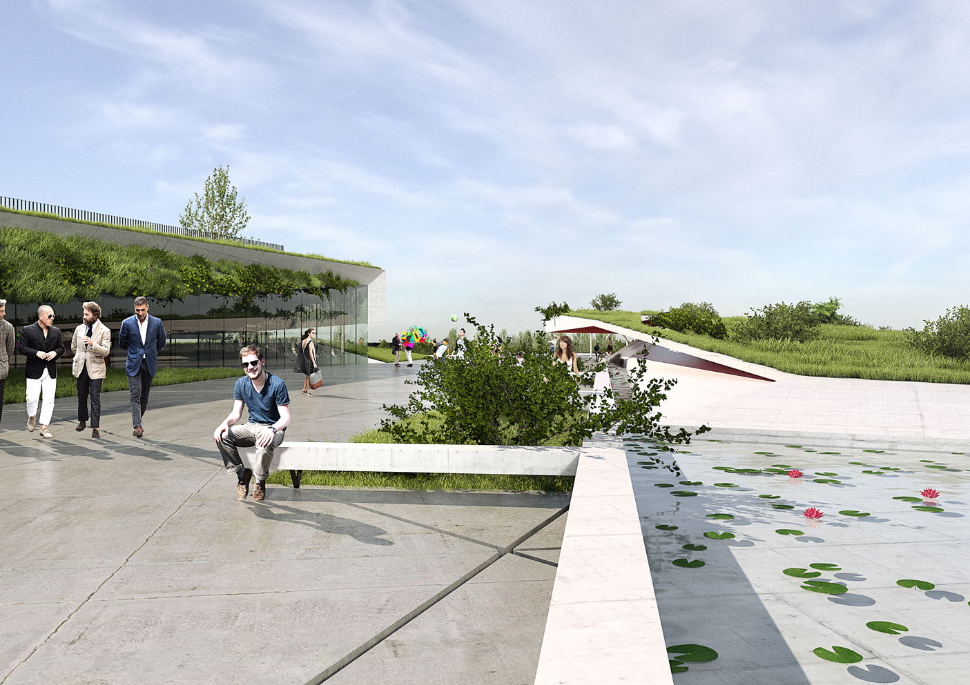Vedere de ansamblu a propunerii, detaliu – Parcul Feroviarilor, Cluj-Napoca