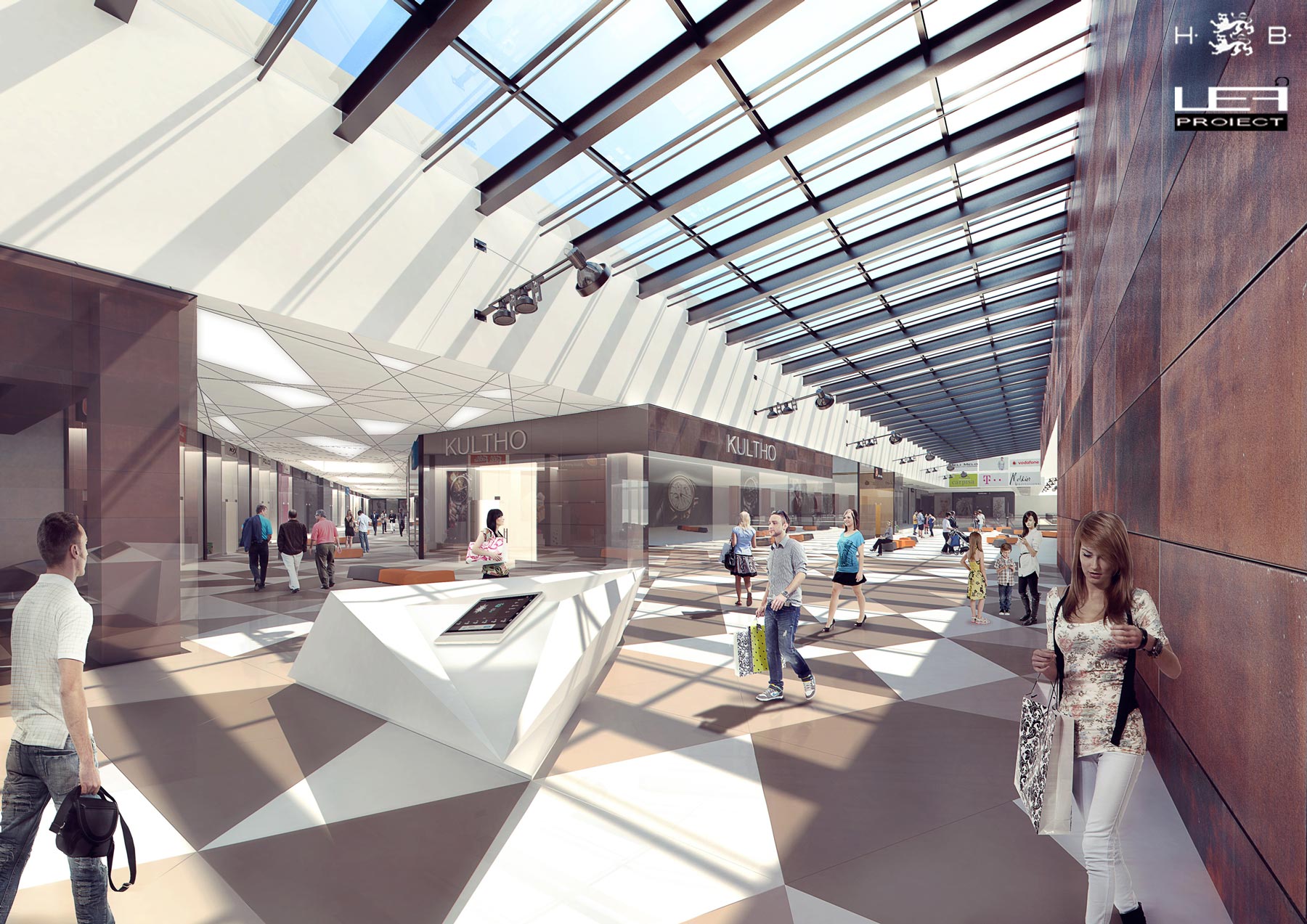 Zonă de circulație și galerii comerciale, de aproape – Extindere City Park Mall Constanta, Constanța