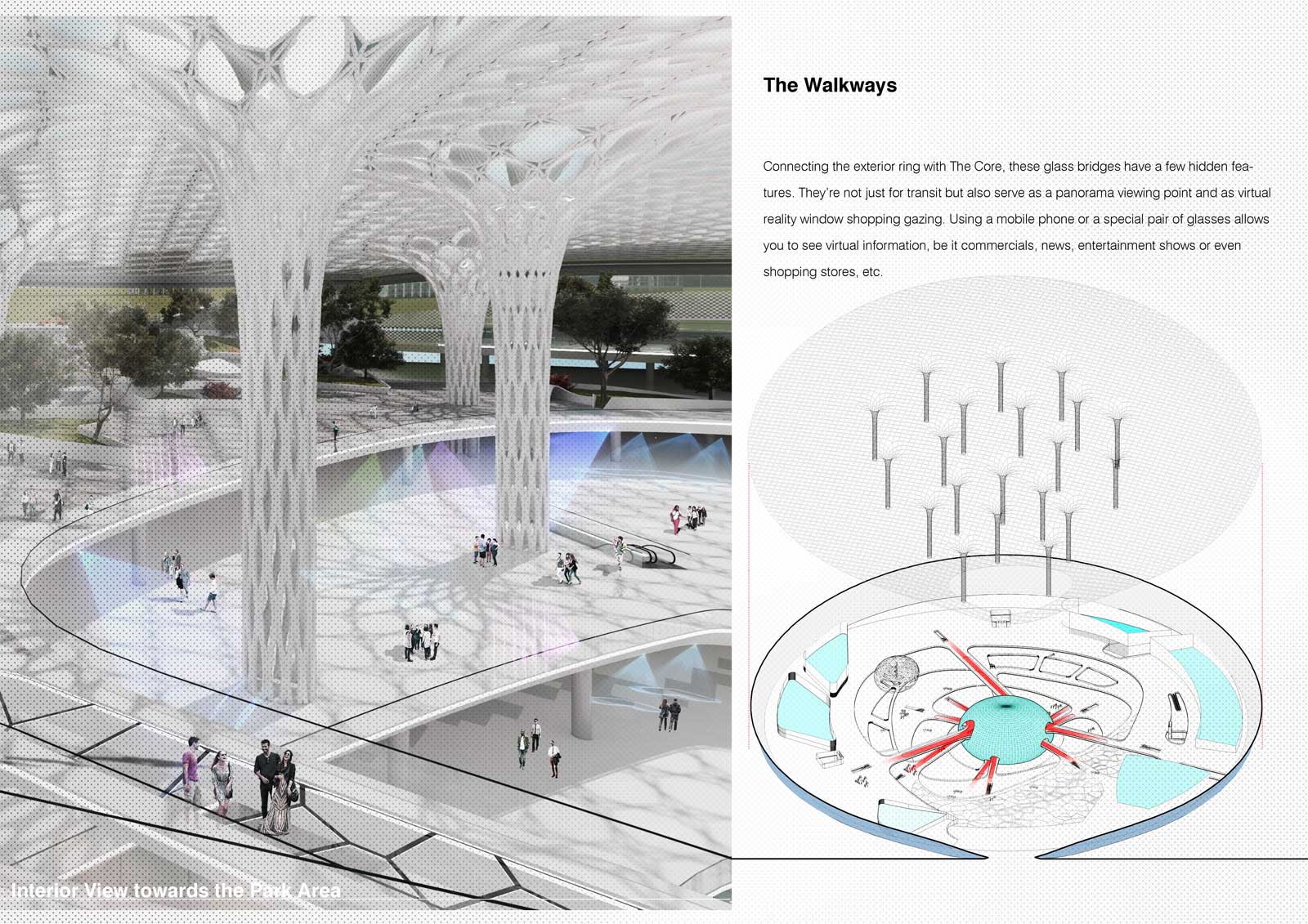 Overall view of the proposal, view 2 – urban NODE, Beijing, CHINA