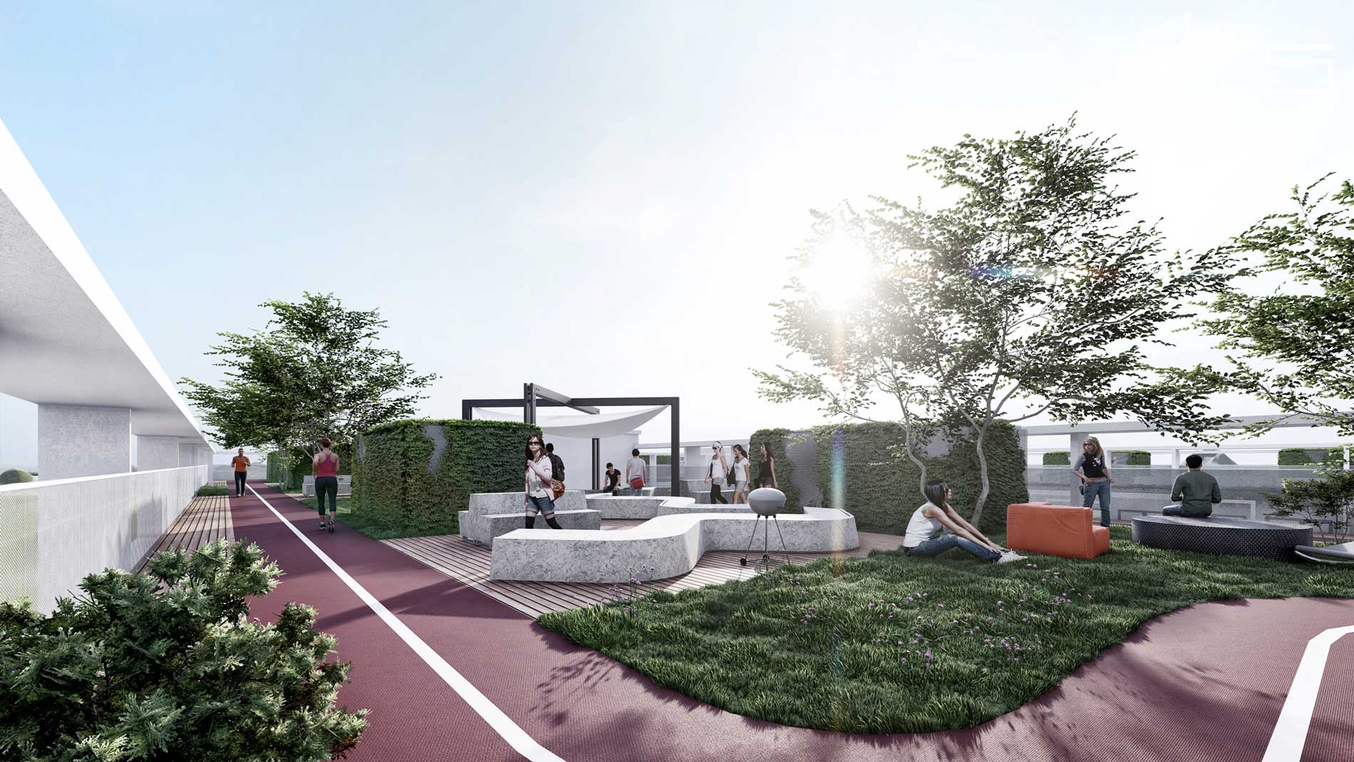 Interior of the hospitality project, close view – Unique Student Housing, Bucharest
