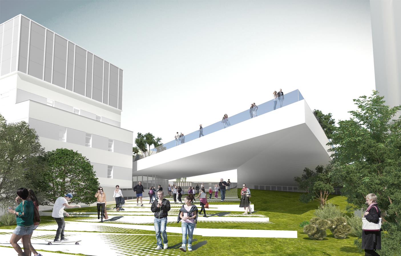 Perspective from the competition entry, close view – Consiliul Judetean Cluj, Cluj-Napoca