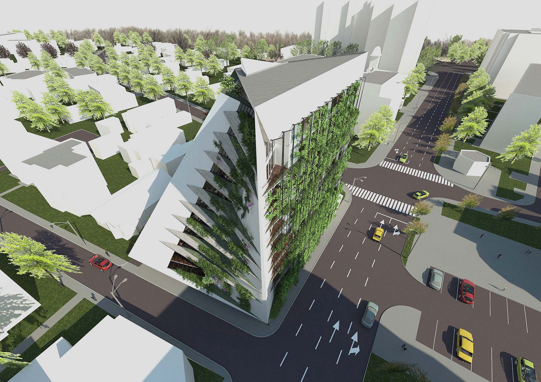 View of the garden – Green Residence - concept