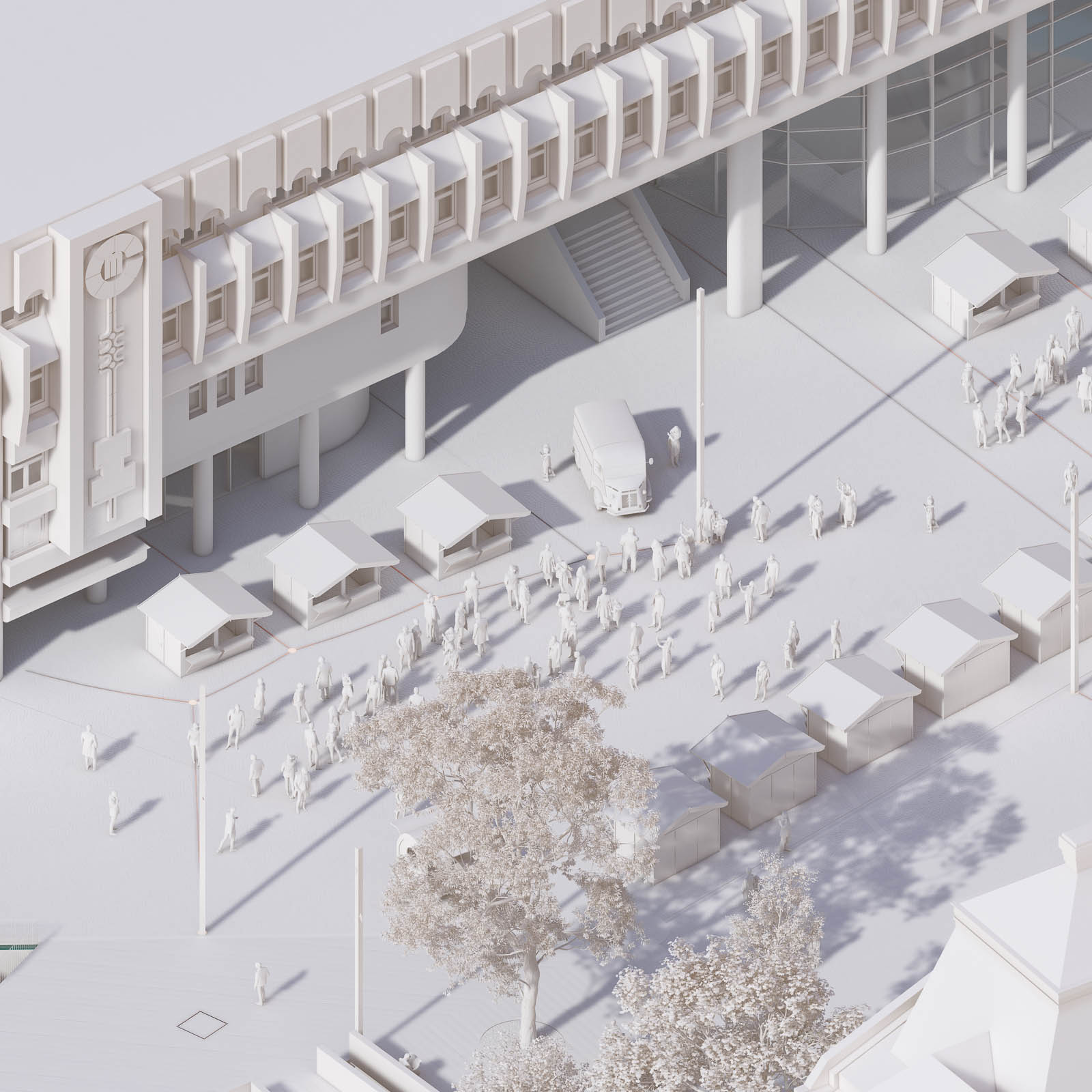 Perspectivă din propunerea de concurs, detaliu – Victoria Square Timișoara, Timișoara