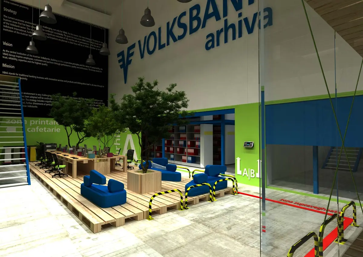 View of the interior space – Arhiva Volksbank, Bucharest