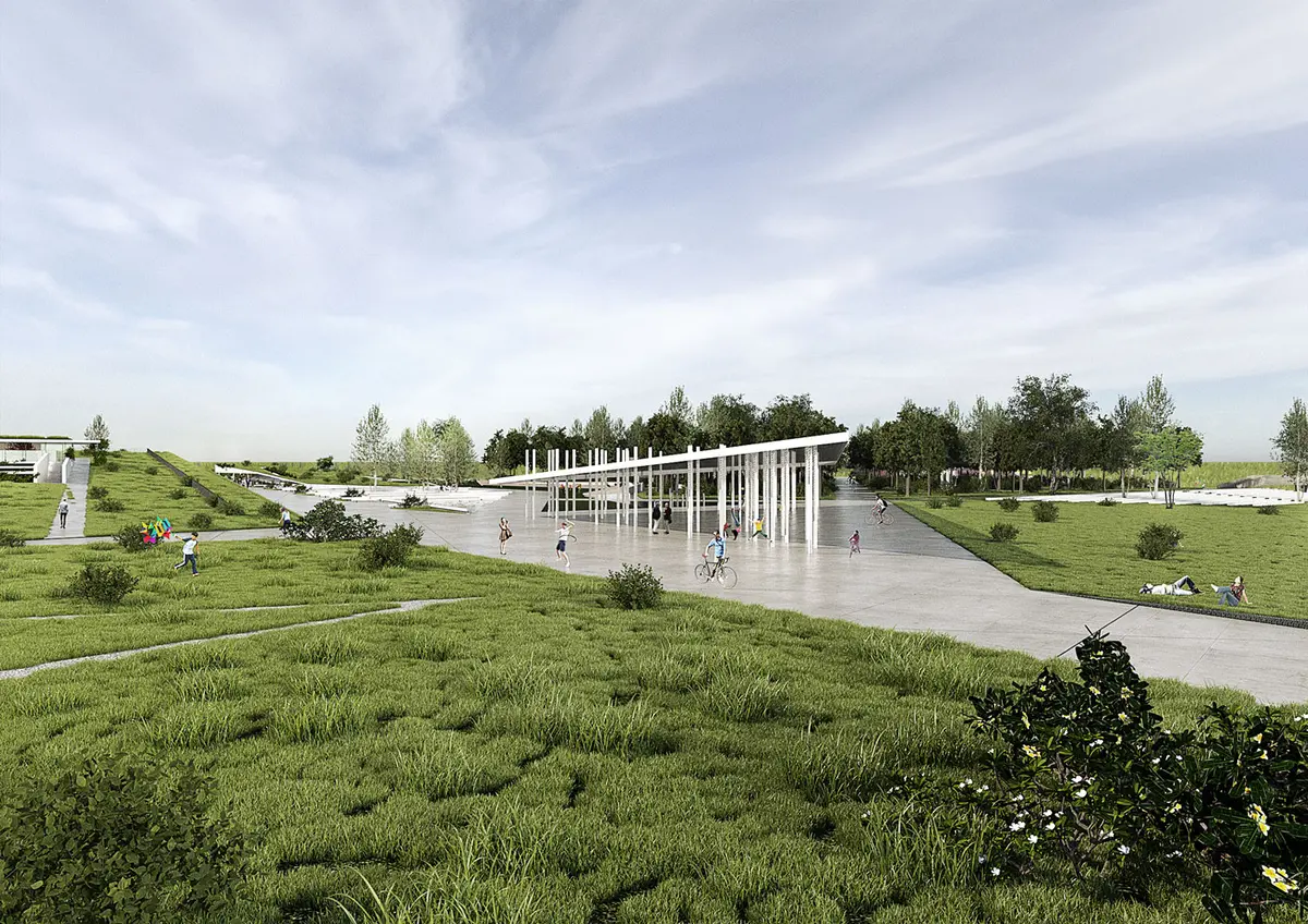 Detail of the proposed solution, close view – Parcul Feroviarilor, Cluj-Napoca