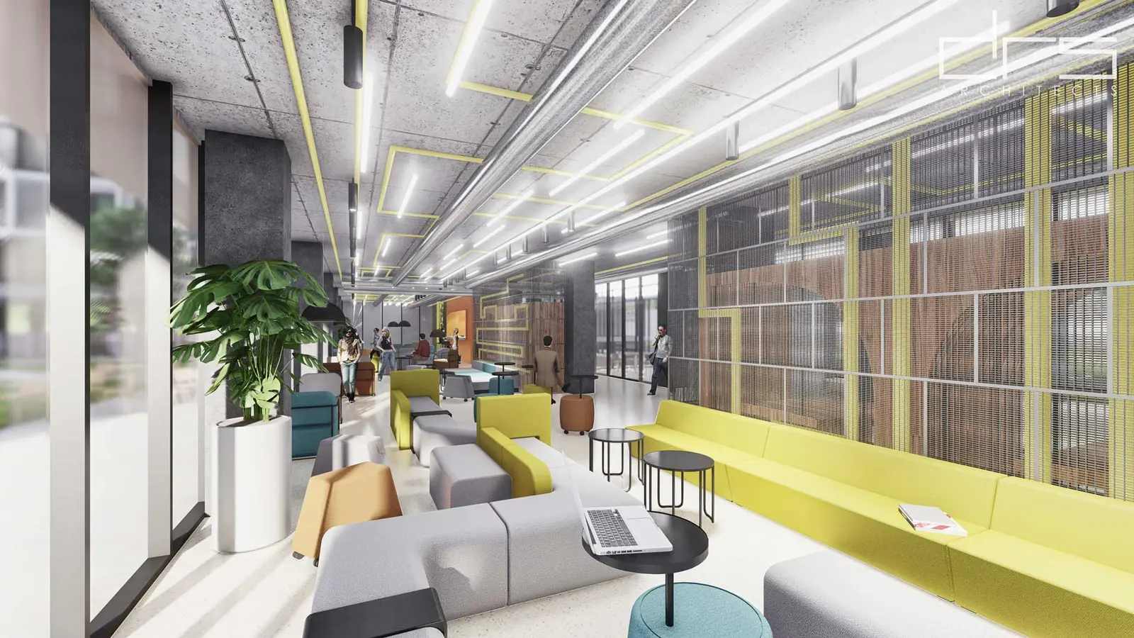 Reception and welcome area – Unique Student Housing, Bucharest