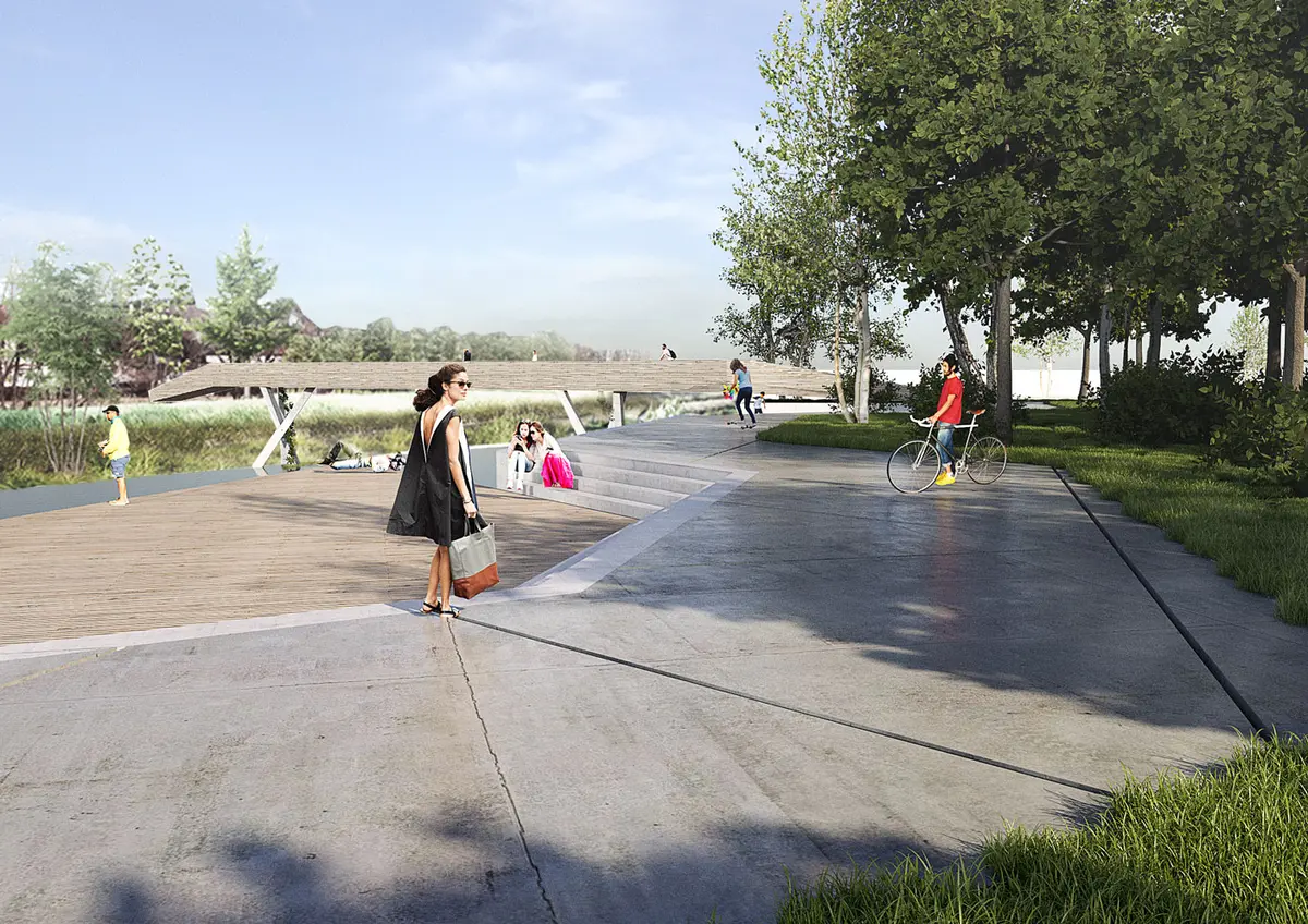 Perspective from the competition entry, detail – Parcul Feroviarilor, Cluj-Napoca