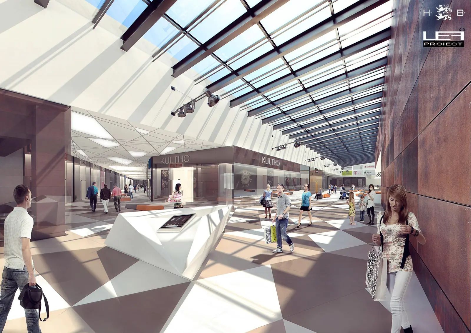 Zonă de circulație și galerii comerciale, de aproape – Extindere City Park Mall Constanta, Constanța