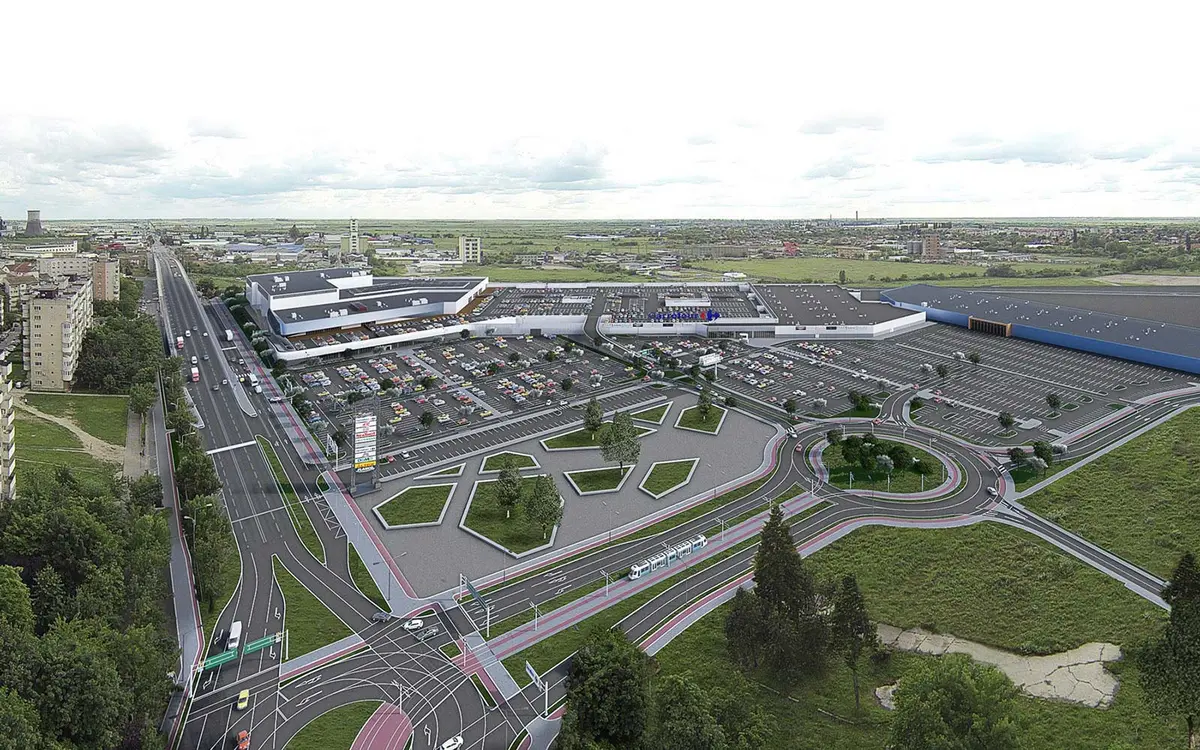 Spațiu interior al centrului comercial, de aproape – Timișoara Shopping City, Timișoara
