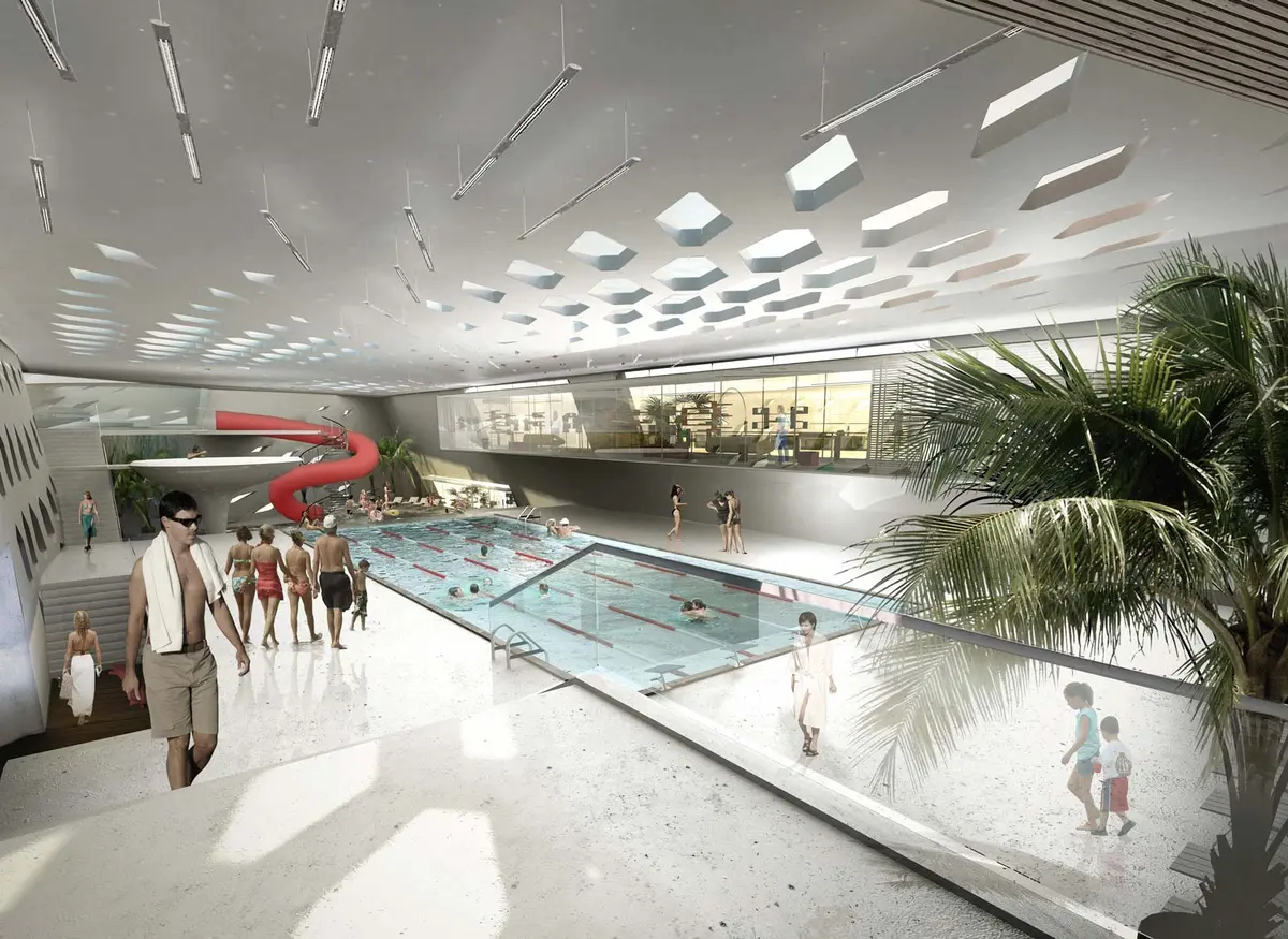 Zona bazinelor, plan apropiat – Parc Acvatic Craiova, CRAIOVA
