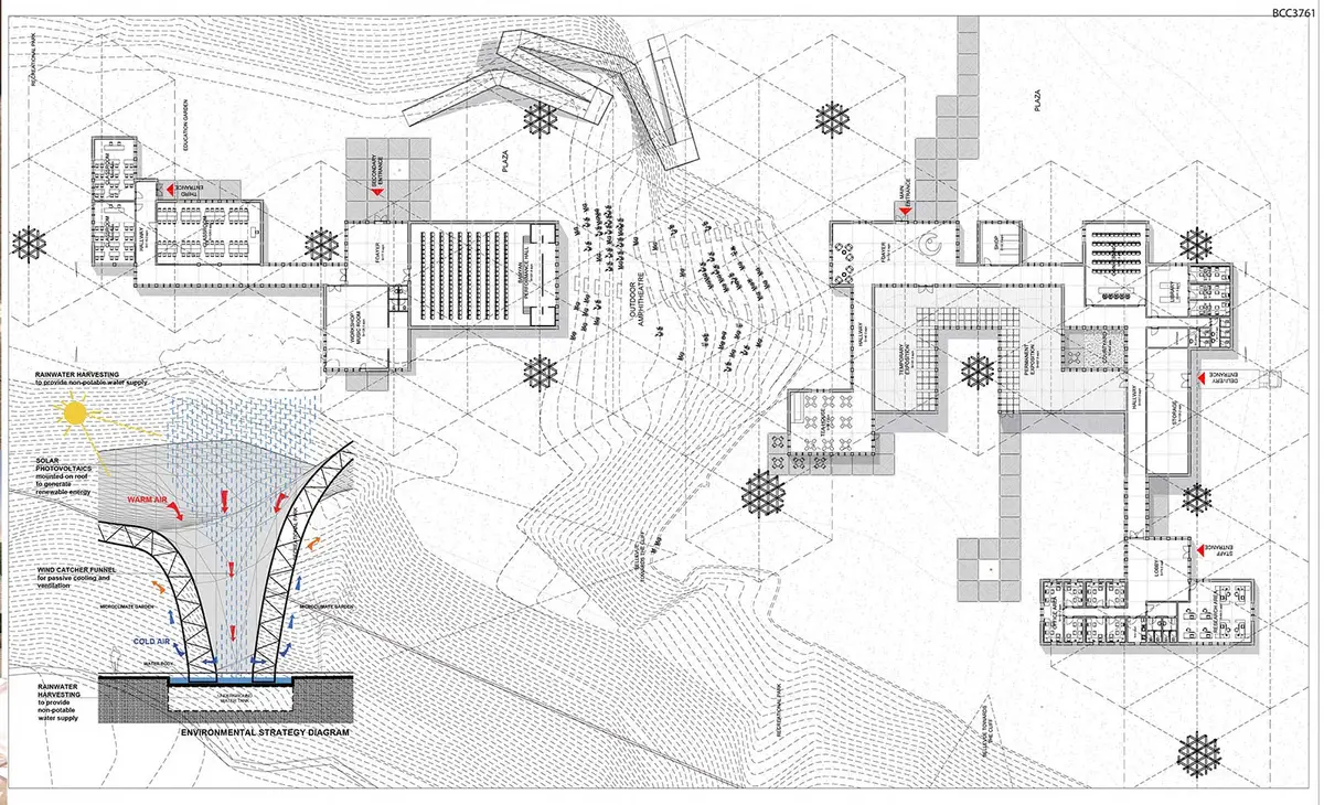 Concept board, close view – Bamiyan Cultural Center, Bamiyan, Afganistan