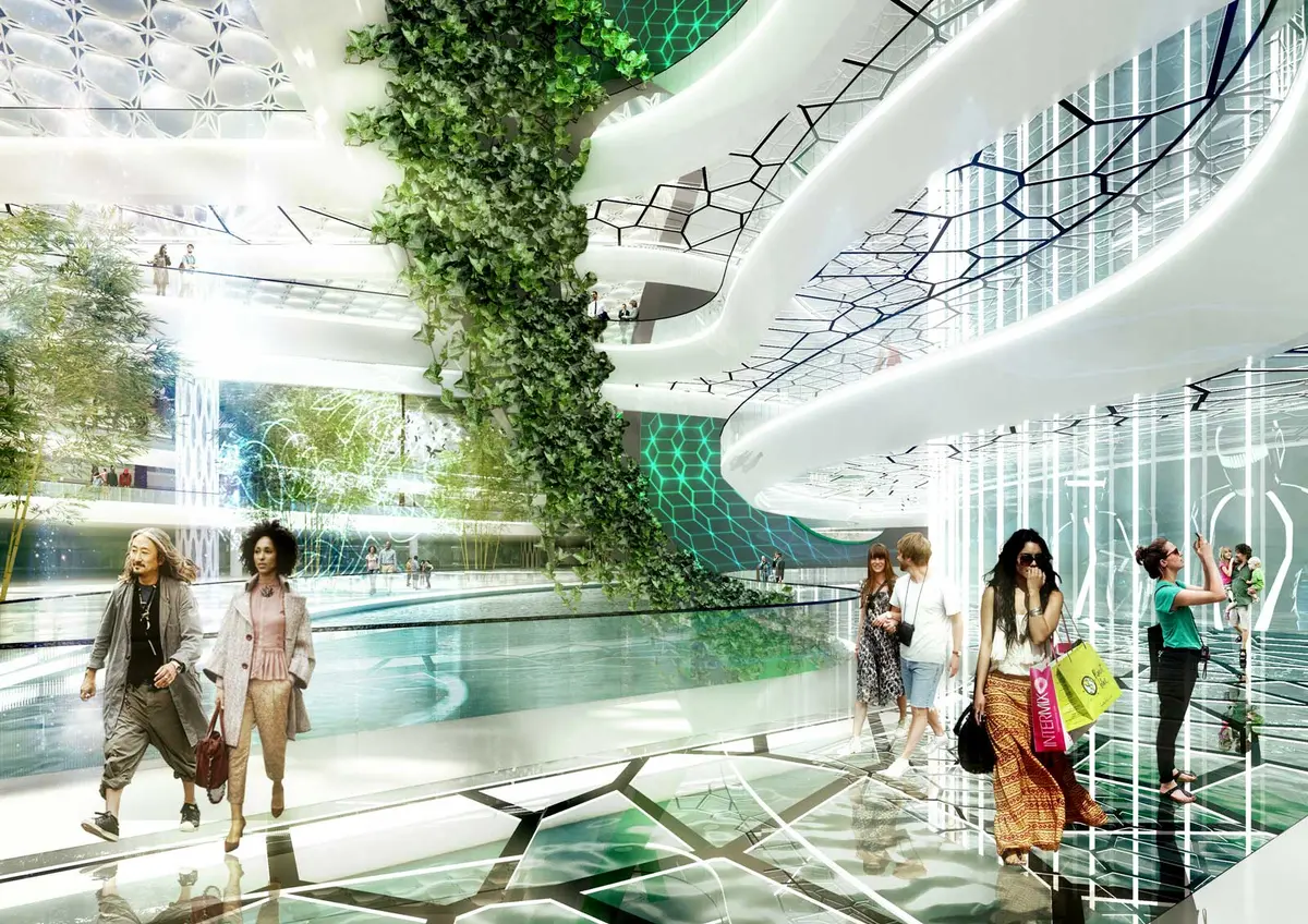 Overall view of the proposal – urban NODE, Beijing, CHINA