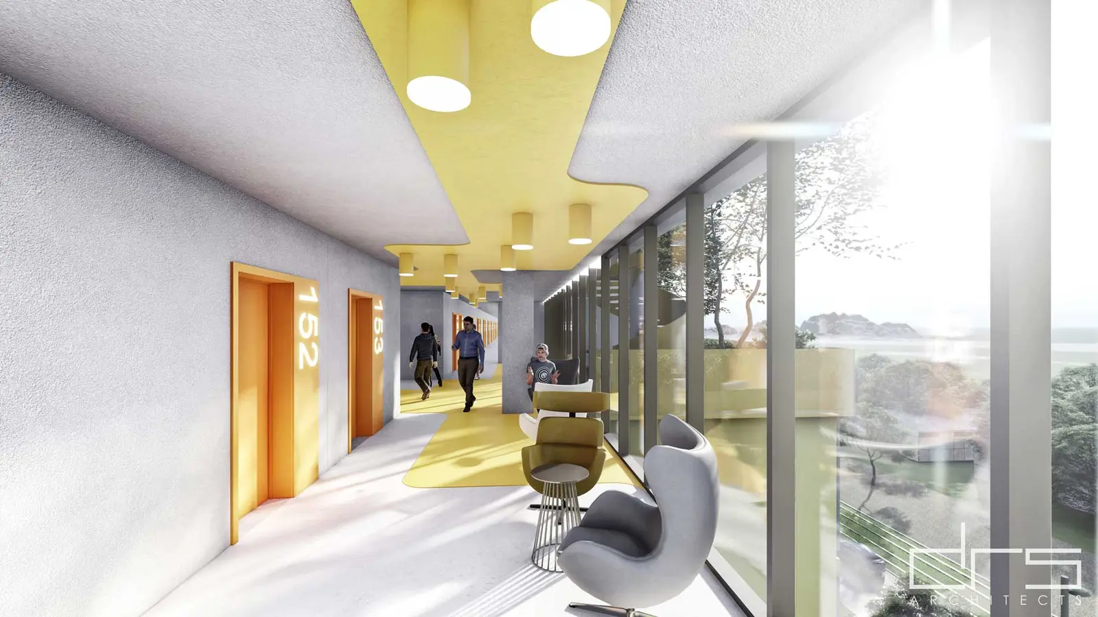 Interior atmosphere – Unique Student Housing, Bucharest