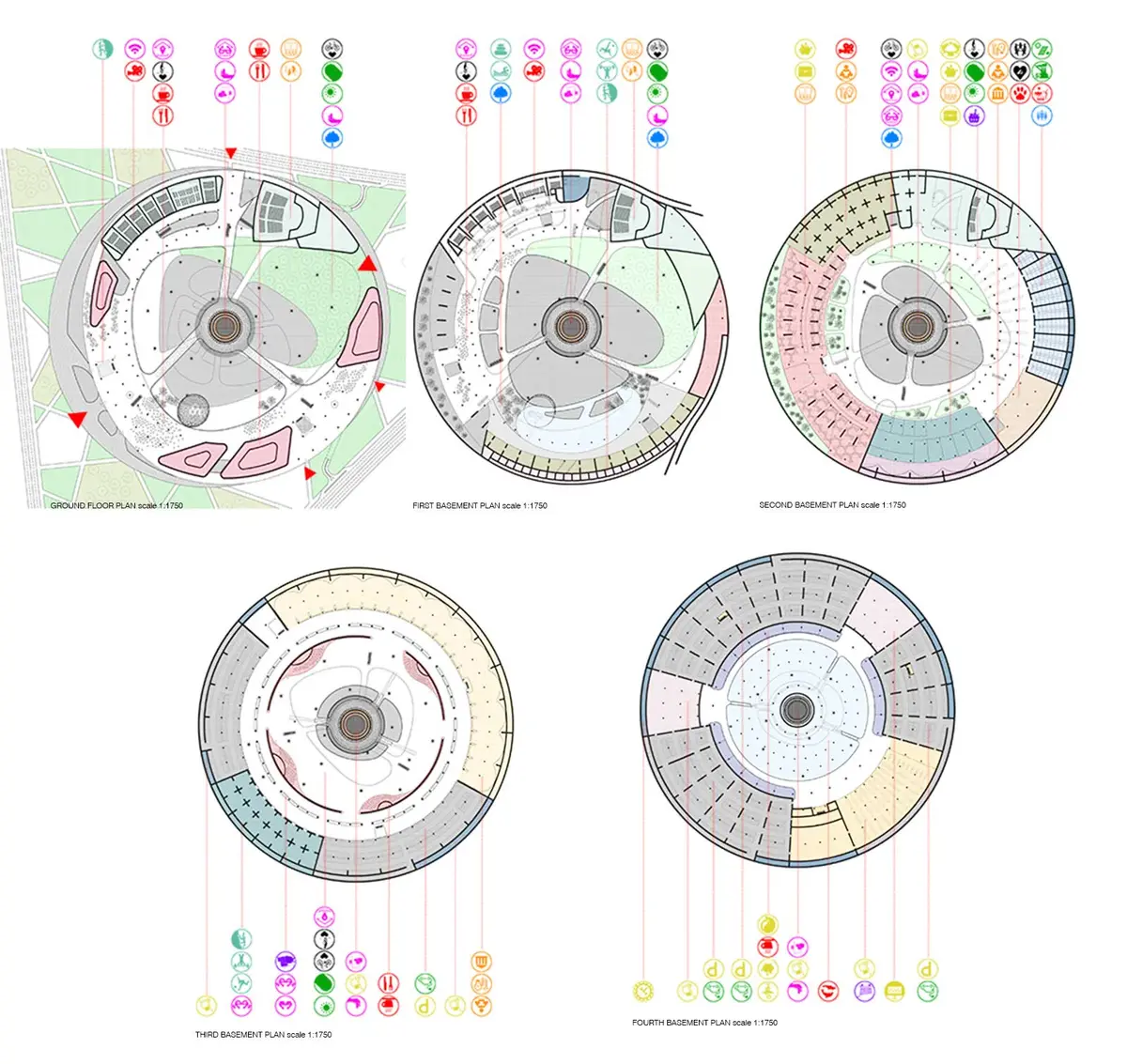 Perspective from the competition entry, detail – urban NODE, Beijing, CHINA