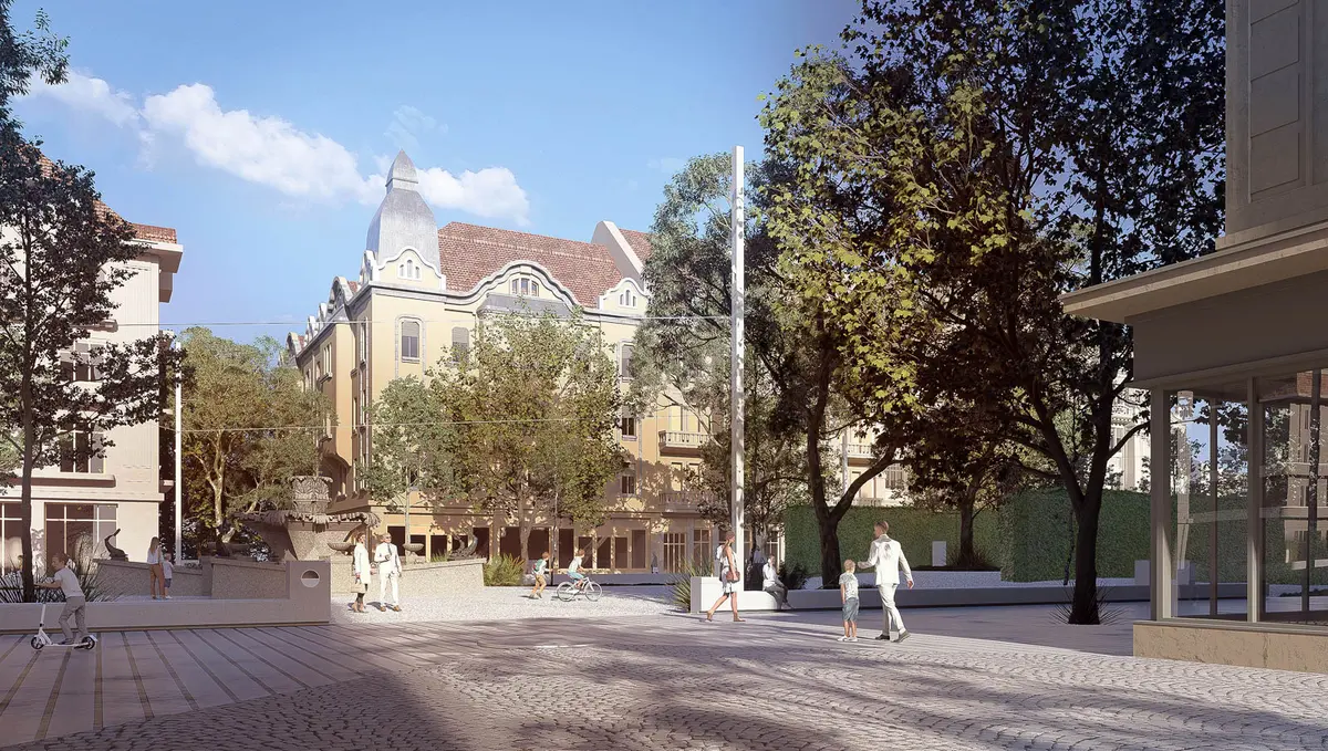 O perspectivă, detaliu – Victoria Square Timișoara, Timișoara