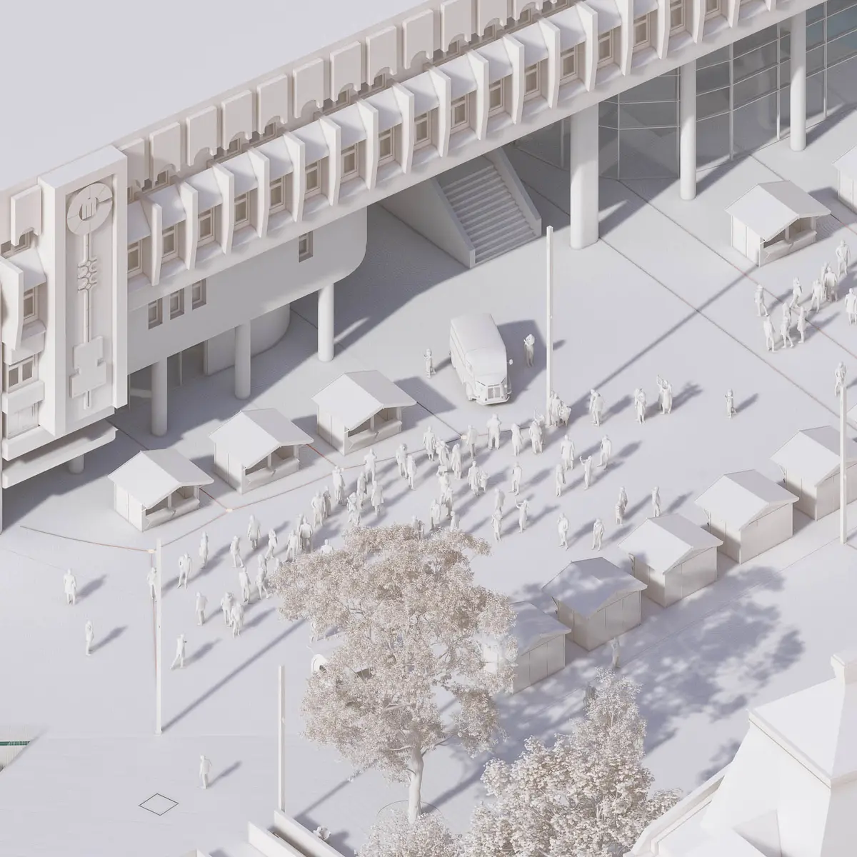 Perspectivă din propunerea de concurs, detaliu – Victoria Square Timișoara, Timișoara