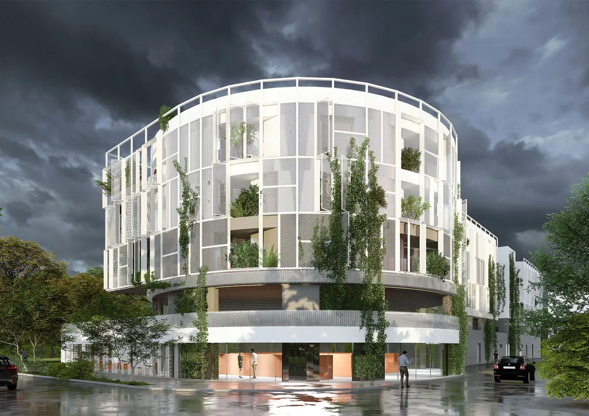 Fit-out detail, close view – Green Aparthotel, Slatina